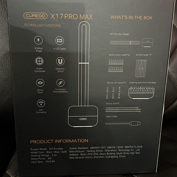 Curego X17 Pro Max Ear Wax Removal Camera | Blue - Picture 2 of 3